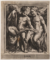 KG 00203
<br/>
Twee zingende engelen
<br/>
<em>Alberti, Cherubino (1553 - 1615)</em>